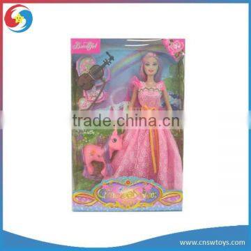 WW3608503 11.5 Inch Pink Color Cute Girl Doll