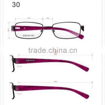 Fashion optical frame,high quality glasses,metal glasses frame,bright colors