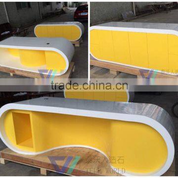 Tell World modern latest acrylic solid surface computer table design