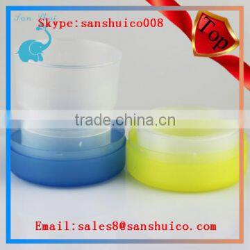 Novel design telescope folding cup with lid/Promotional Folding Plastic Telescopic Cup