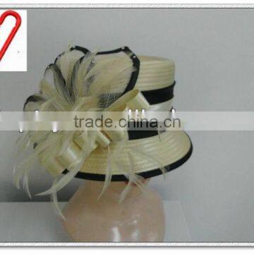 The new satin ribbon with feather flower