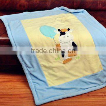 Fleece Applique Embroidery Disposable Plush Animal Design Baby Blanket photo-4