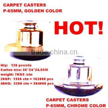 Carpet caters with chrome High quality carpet caster wheels
