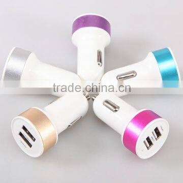 Hot selling mini dual usb car charger wireless 2 port usb car charger