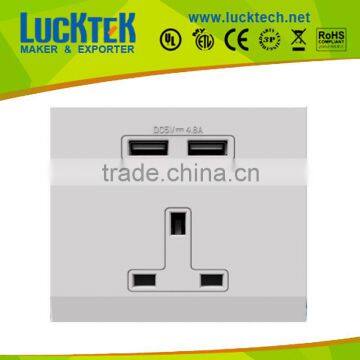 UK Power USB wall Socket outlet,wall plate faceplate ,wall mount power socket