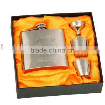 stainless steel hip flask set