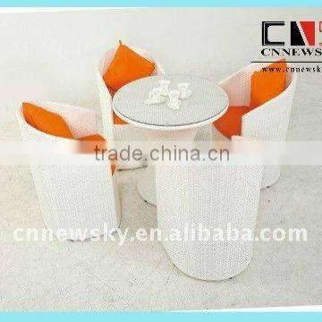 morden round rattan outdoor furniture dining coffee sets