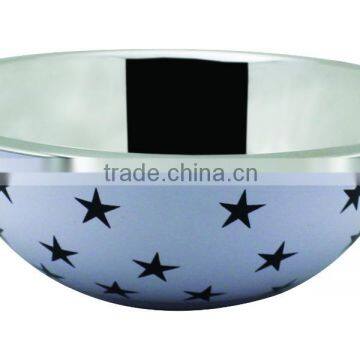 Stainless Steel Mixing Bowl with star design