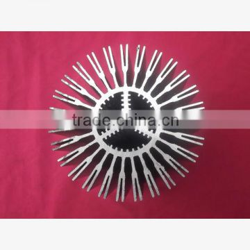 Extruded round heat sink /aluminum profile heatsink for LED /sunflower colding