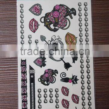 2016 best seller eco-friendly high quality heart shaped tattoo sticker