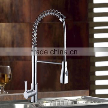 Pull Out Brass Kitchen Sink Faucet