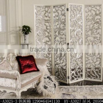 Neo-classical post-modern European style solid wooden solid wood carved wedding living room furniture royal chair