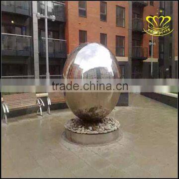 Large square park scenic city of decorative bronze sculpture of stainless steel hollow ball