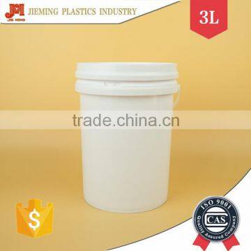 Small Cylindrical Plastic Barrels, 3L Plastic Wood Coating Buckets with Secure Seal Lid