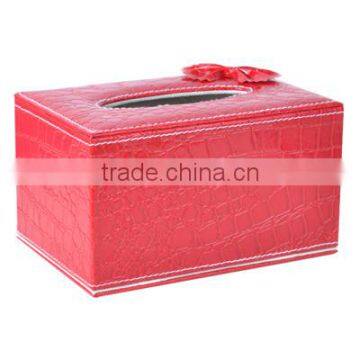 2014 Hot Selling Elegant Faux Leather Hand Made Tissue Box photo-3