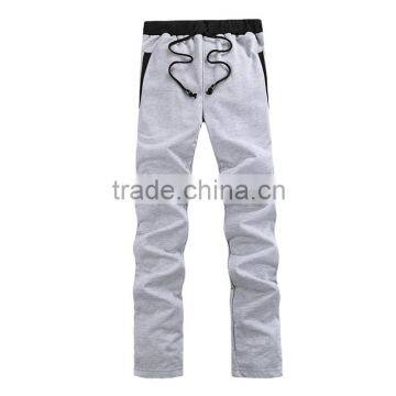 Men Fashion Causal Cotton Pants Solid Color Trousers Man Breathable Straight Plus Size Pants Tether Closed Lapel Sweatpants
