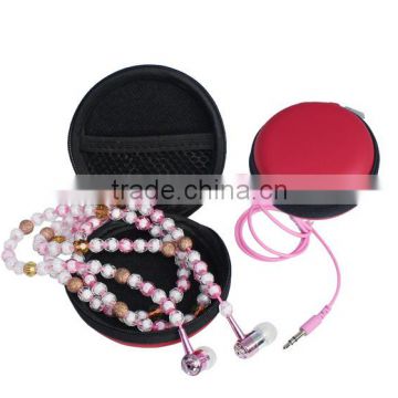 HS-C3053 necklace earphones with pouch packing for girls