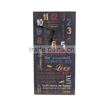 2016 Antique Black Wooden Wall Decorative MDF Clock