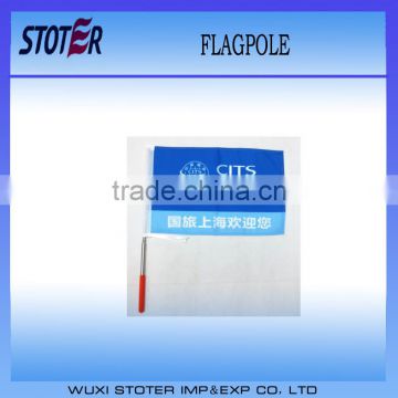 Stainless steel telescopic tour guide flag pole