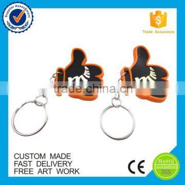 Promotional pvc rubber material keychain