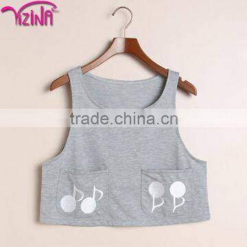 Custom Logos womens custom crop top, Stringer Tank Top