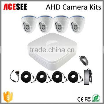 ACESEE 4CH Dome HD Camera P2P AHD DVR KIT H.264 DIY DVR Kits CCTV Camera System