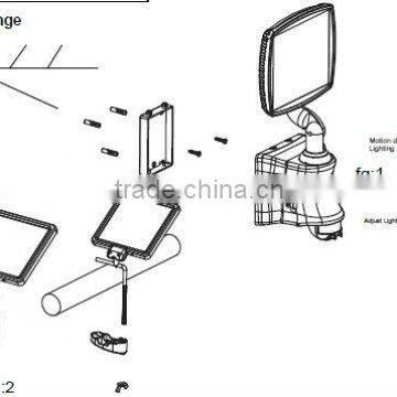 Singapore, Battery Powered Solar Wall Light With Infrare Sensor, Compact Exterior Wall Luminaire Powered by Solar Energy photo-2