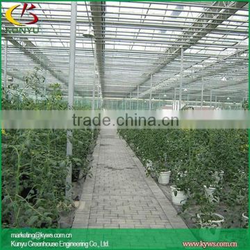 Sawtooth type glass greenhouse cost glass greenhouses for sale