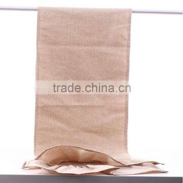 ruffle edge cotton inner burlap table runner