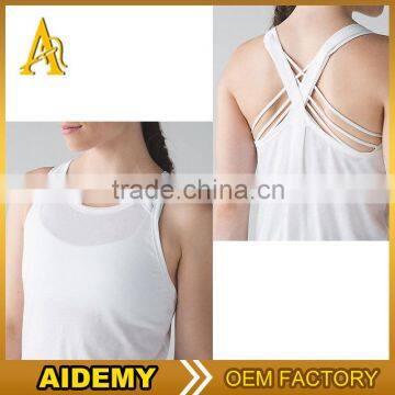 Women fashion gym tank top/stringer tank top/wholesale workout tank top