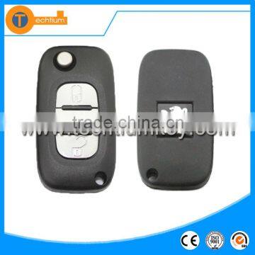 Uncut 407 blade remote key blanks wholesale with logo and truck 3 button folding flip car key cover shell for Peugeot 307 407