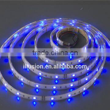 Silicon tube IP65 waterproof CE RoHS certificates SMD3528 blue 14.4w/m 60leds/m waterproof outdoor decoration led strip light