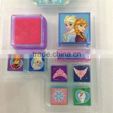 kids toy stamp set with ink pad