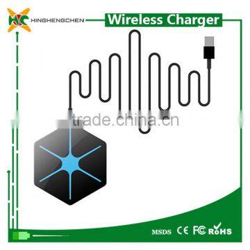 Hexagon wireless charger for samsung galaxy a8 5v 2A universal wireless phone charger