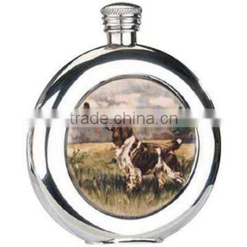 round pot series stainless steel hip flask