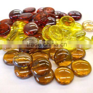 17-19mm colorful glass pebbles for fire pit