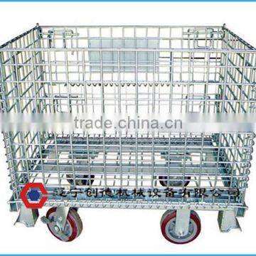 Hot sale Galvanized industrial box pallet with wheels