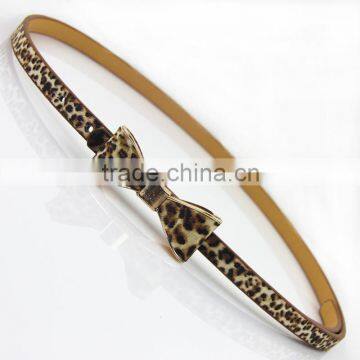 Leopard bow belt,woman belt, ladies fashion belts