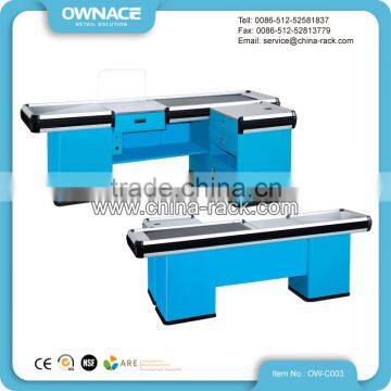 Hot Sale Automatic Electric Checkout Counter With Conveyor Belt in Modern Style for Supermarket photo-2