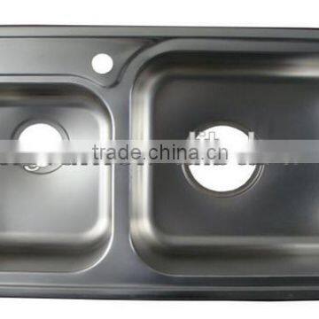 Stainless Steel Double Bowl Rectangular Kitchen Sink GR-621