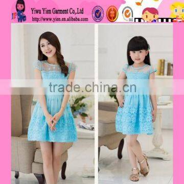 2015 Wholesale Mother And Daughter Dress Profession Factory Selling Cheaper Hot China Family Dress