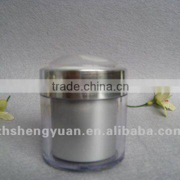 50g cosmetic jar with spray painting gray color