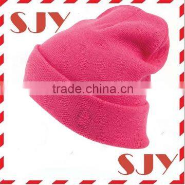 100% Merino Wool Fold up Reversible Baby Fancy Beanie Hats photo-5