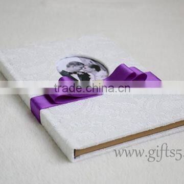Romantic wedding guest books with photo frame