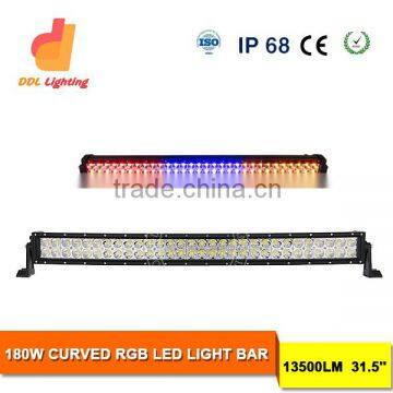 DDL lighting manufacturer customized straight/curved color changing led strobe light bar