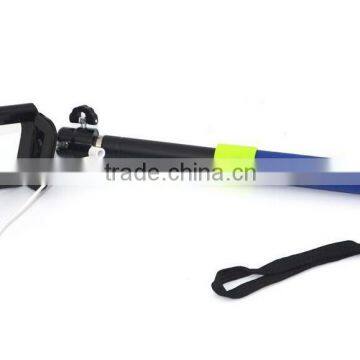 Popular Flexible monopod selfie stick with cable,cable take pole for iOS / Android