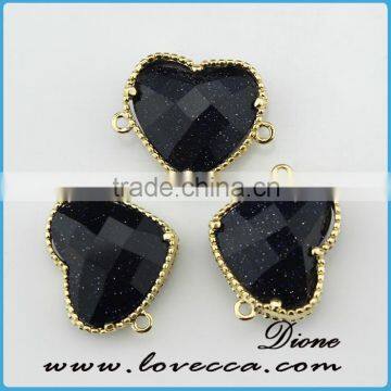 Black crystal gold alloy wholesale glass pendant