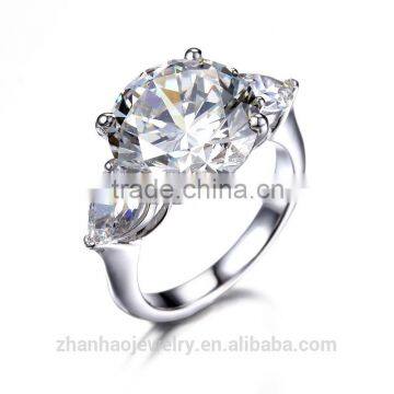 new crystal diamond synthetic diamond ring aaaaa cubic zirconia ring