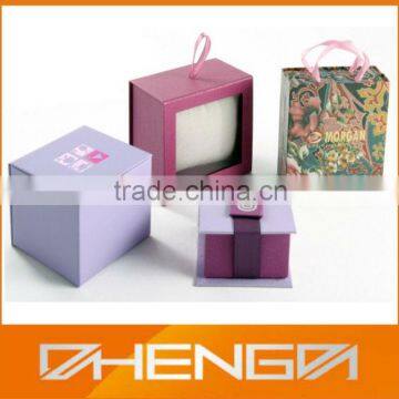 Hot!!! Customized Made-in-China Handling Purple Elegant Printing Paper GIft Box(ZDC13-039)