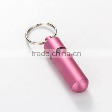 aluminium functional keychain pill holder